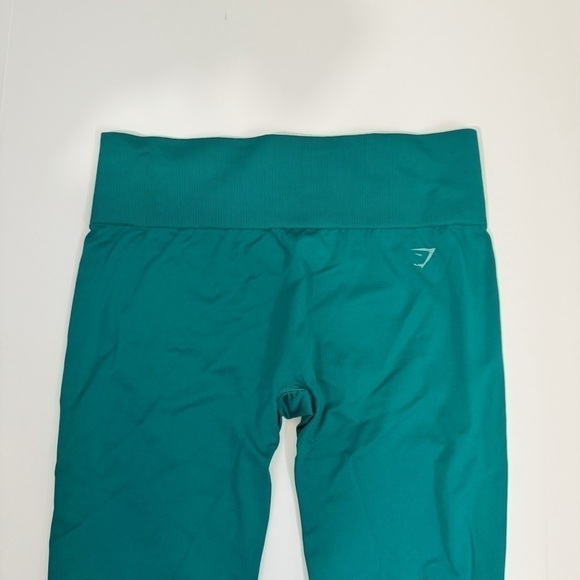 Gymshark Fit Mid Rise Leggings Emerald/Aqua Green Size M - Picture 4 of 9